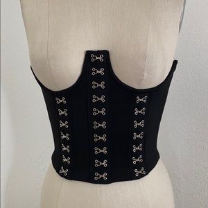 Black vintage 90s goth Madonna corset bustier s
